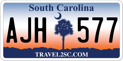 SC license plate AJH577