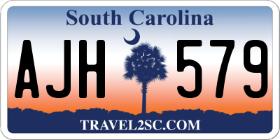 SC license plate AJH579