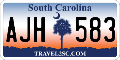 SC license plate AJH583