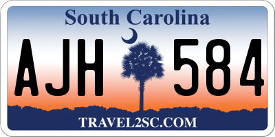 SC license plate AJH584
