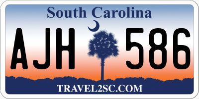 SC license plate AJH586