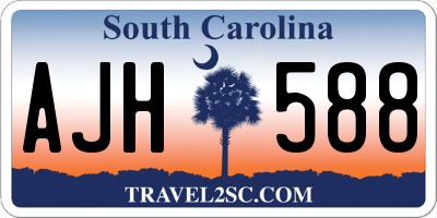 SC license plate AJH588