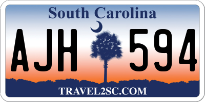 SC license plate AJH594
