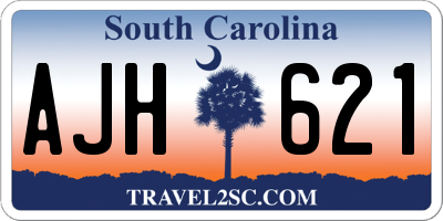 SC license plate AJH621