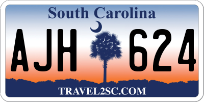SC license plate AJH624