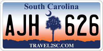 SC license plate AJH626