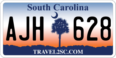 SC license plate AJH628