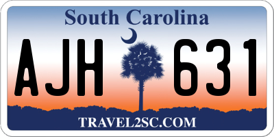 SC license plate AJH631