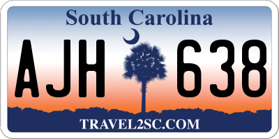 SC license plate AJH638