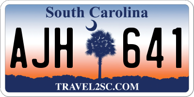 SC license plate AJH641