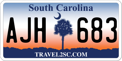SC license plate AJH683