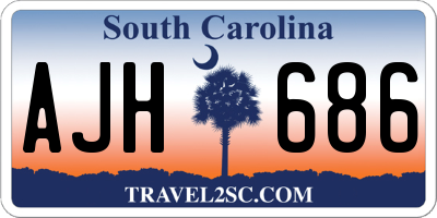 SC license plate AJH686
