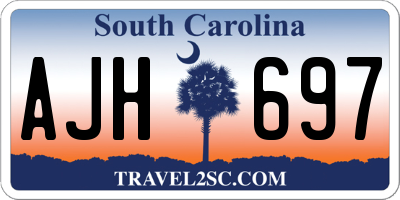 SC license plate AJH697
