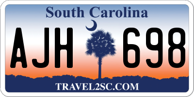 SC license plate AJH698
