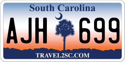 SC license plate AJH699
