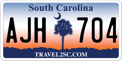 SC license plate AJH704