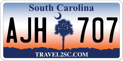 SC license plate AJH707