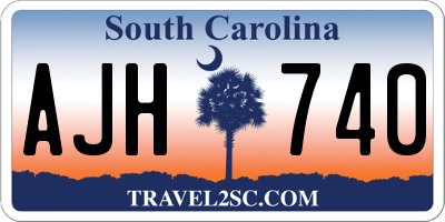 SC license plate AJH740