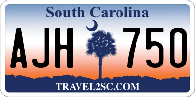 SC license plate AJH750