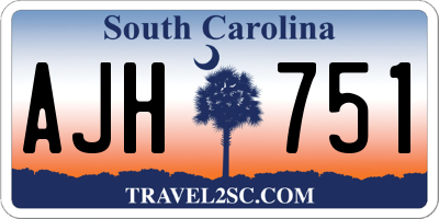 SC license plate AJH751