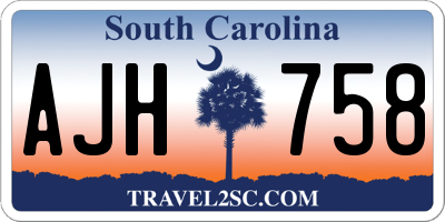 SC license plate AJH758