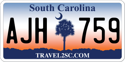 SC license plate AJH759