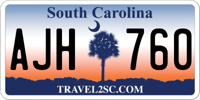 SC license plate AJH760