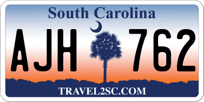 SC license plate AJH762
