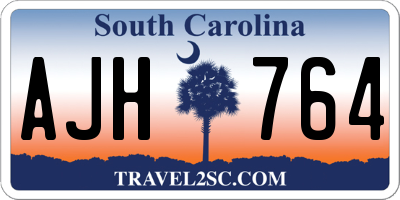 SC license plate AJH764