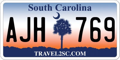 SC license plate AJH769