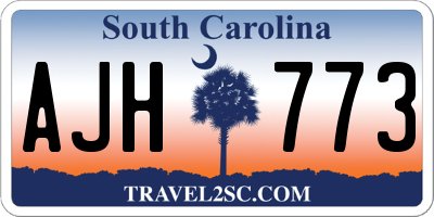 SC license plate AJH773