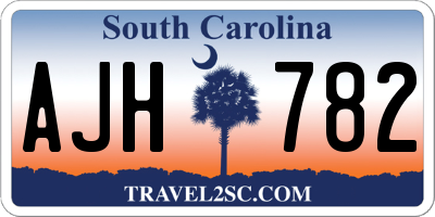 SC license plate AJH782