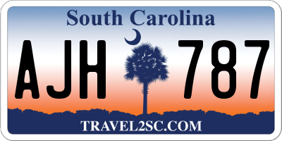 SC license plate AJH787