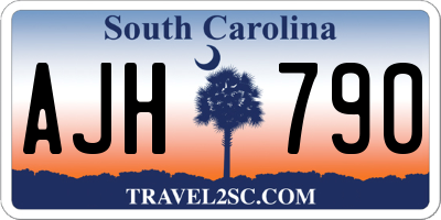 SC license plate AJH790