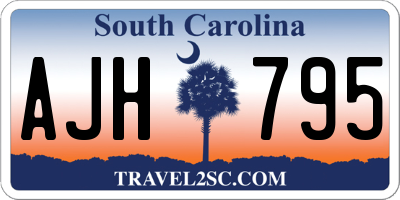 SC license plate AJH795