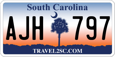 SC license plate AJH797
