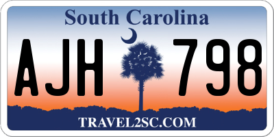 SC license plate AJH798