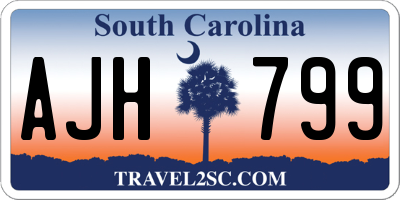 SC license plate AJH799