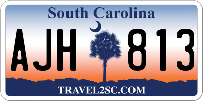 SC license plate AJH813