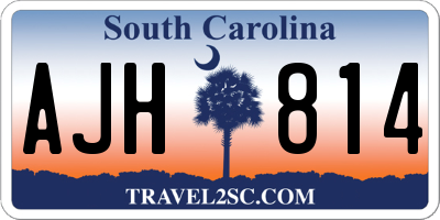 SC license plate AJH814