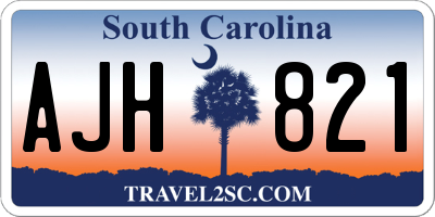 SC license plate AJH821