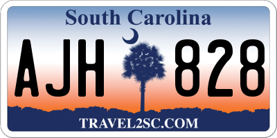 SC license plate AJH828
