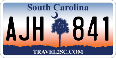 SC license plate AJH841
