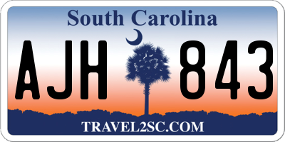 SC license plate AJH843
