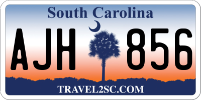 SC license plate AJH856