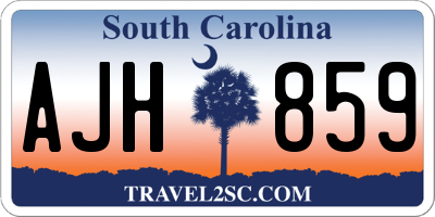 SC license plate AJH859