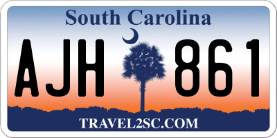 SC license plate AJH861