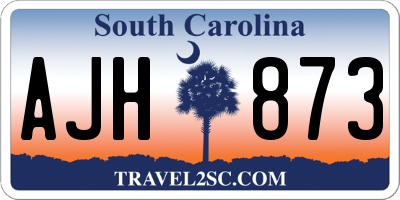 SC license plate AJH873