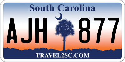 SC license plate AJH877