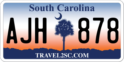 SC license plate AJH878